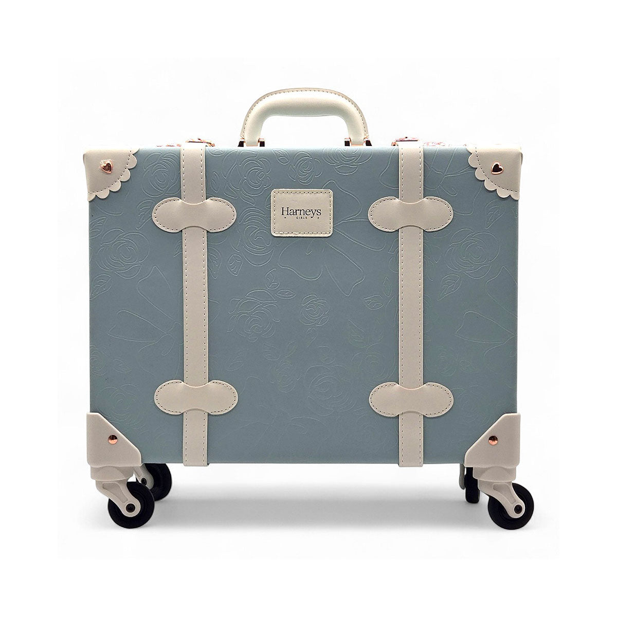 Vintage Rose Traveler Luggage Set - Sky Blue (2-Piece)