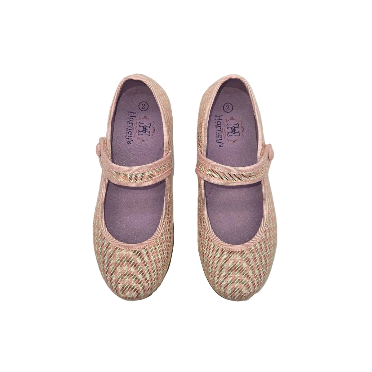 Girls Sweet Rosette Houndstooth Ballet Flats