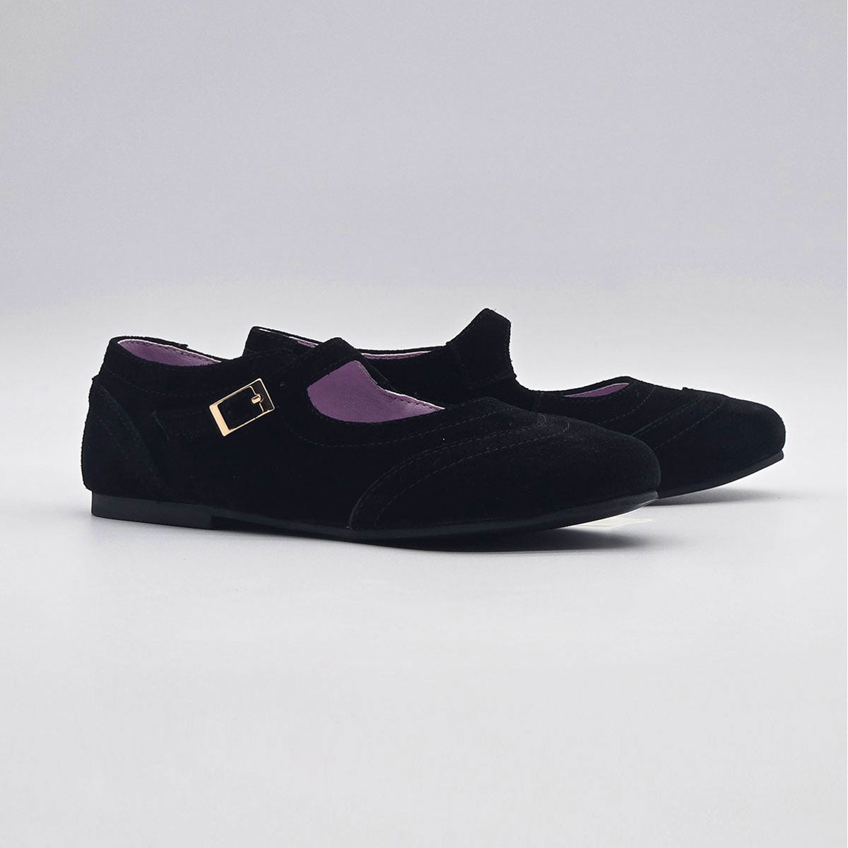 Girls Chic Black Ballet Flats