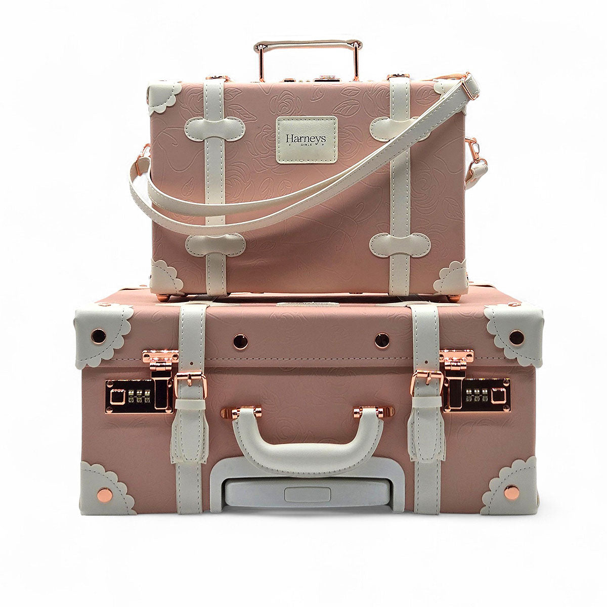 Vintage Rose Traveler Luggage Set - Blush Pink (2-Piece)