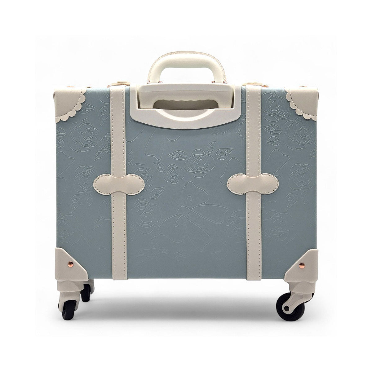 Vintage Rose Traveler Luggage Set - Sky Blue (2-Piece)